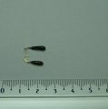 Мормышка Овсинка. d=2 мм. вольфрам. черная с блёстками