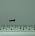 Мормышка Мотылек. d=2 мм. вольфрам. чёрная