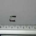 Мормышка Овсинка d=1,5 мм. вольфрам. Чёрная + бисер